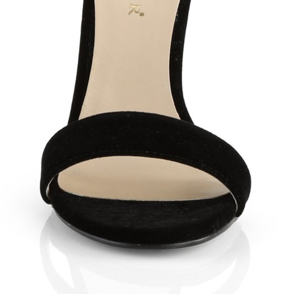 Velvet Open Toe Drag High Heel Shoes - Picture 2 of 5